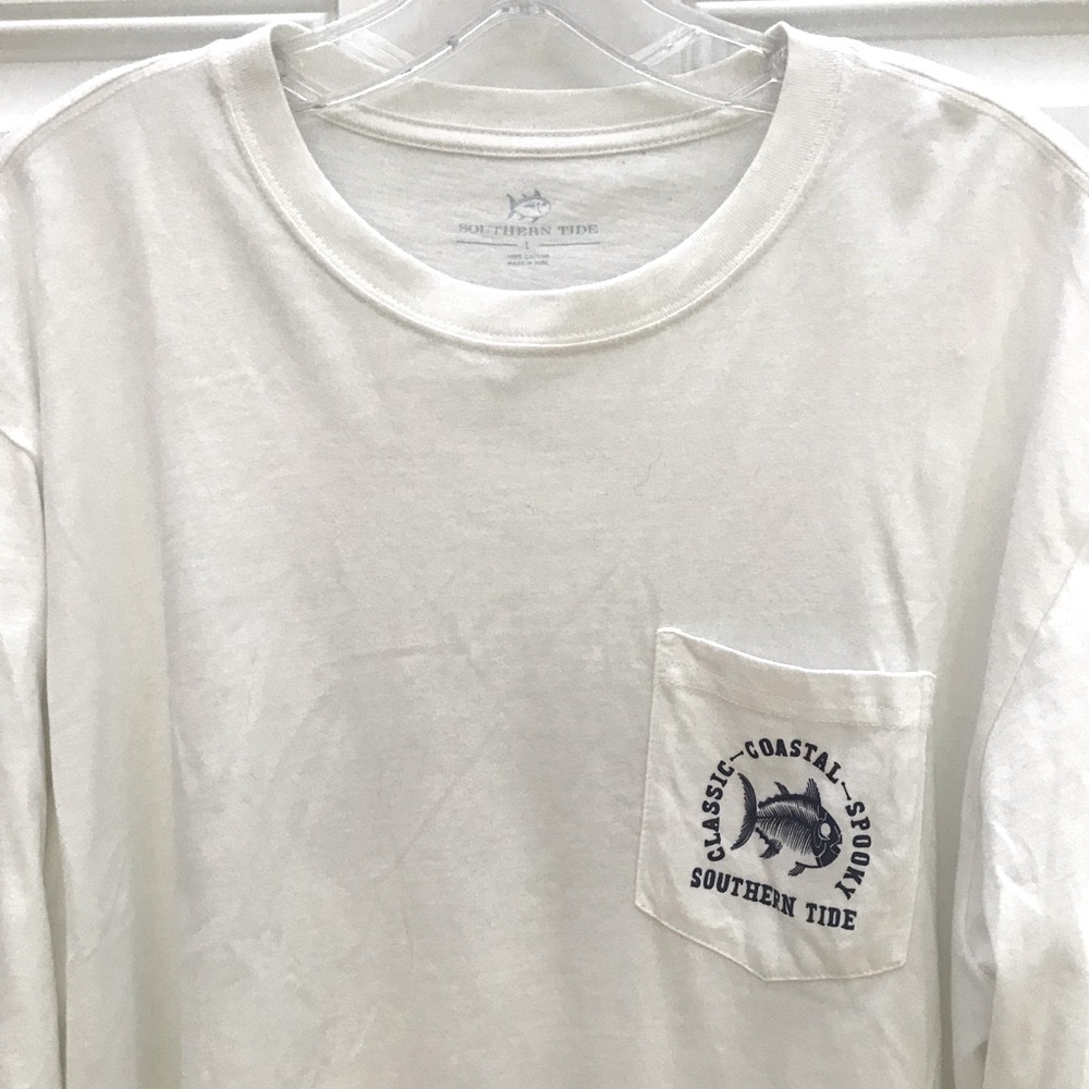 SOUTHERN TIDE Classic Coastal Spooky Glow-in-the-Dark Long Sleeve T-Shirt - Picture 6 of 14